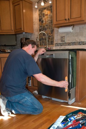 Dishwasher install in Vero Beach, FL by A Plus Air Conditioning and Appliances Inc. handyman.